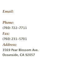 Email: afgs@graphologyafgs.com

Phone:
(760) 722-7711
Fax:
(760) 231-5701
Address:
3569 Pear Blossom Ave.
Oceanside, CA 92057